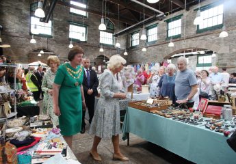 The Duchess of Cornwall & the Mayor in the Pannier Market